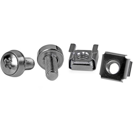 StarTech.com 50 Pkg M6 Mounting Screws and Cage Nuts - Mount server, telecom and A/V equipment with these high quality mounting 