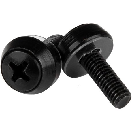 StarTech.com M5 x 12mm - Screws - 100 Pack, Black - M5 Mounting Screws for Server Rack & Cabinet - Install your rack-mountable h