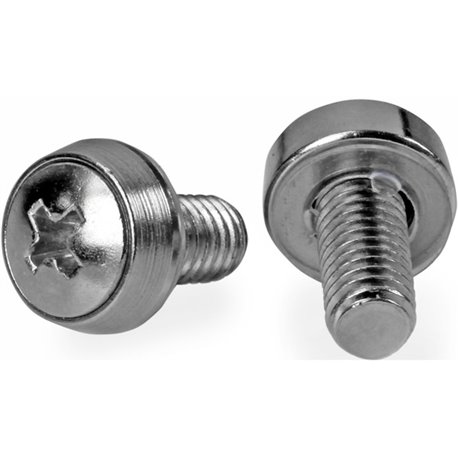 StarTech.com 50 Pkg M6 Mounting Screws for Server Rack Cabinet - Mount equipment with these high quality screws - Compatible wit