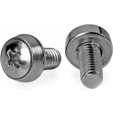 StarTech.com M6 x 12mm - Screws - 100 Pack - M6 Mounting Screws for Server Rack & Cabinet - Install your rack-mountable hardware