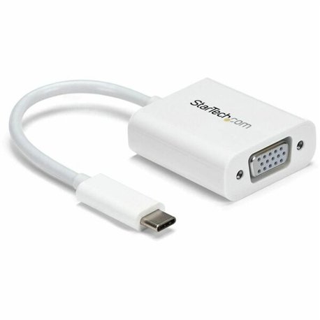 StarTech.com USB-C to VGA Adapter - White - Thunderbolt 3 Compatible - USB C Adapter - USB Type C to VGA Dongle Converter - Conn