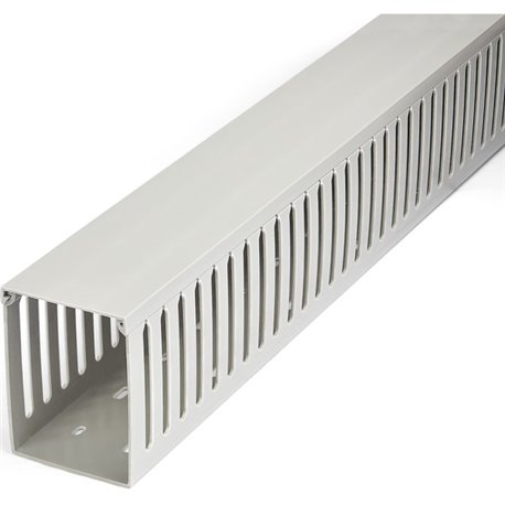 StarTech.com Cable Management Raceway with Cover 3"(75mm)W x 4"(100mm)H, 6.5ft(2m) length, 3/8"(8mm) Slots, Wall Wire Duct, UL L