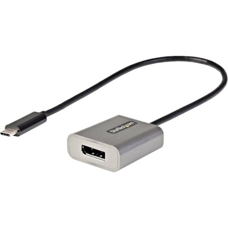 USB C to DisplayPort Adapter, 8K/4K 60Hz USB-C to DisplayPort 1.4 Adapter, DSC, USB Type-C to DP Video Converter, w/12" Cable - 