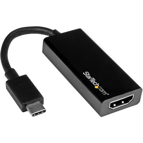 StarTech.com - USB-C to HDMI Adapter - 4K 30Hz - Black - USB Type-C to HDMI Adapter - USB 3.1 - Thunderbolt 3 Compatible - USB C