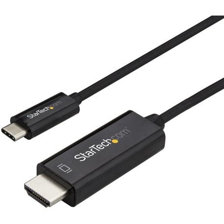 StarTech.com 3ft (1m) USB C to HDMI Cable - 4K 60Hz USB Type C DP Alt Mode to HDMI 2.0 Video Display Adapter Cable - Works w/Thu