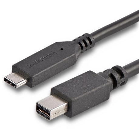 StarTech.com 6 ft. / 1.8 m USB-C to Mini DisplayPort Cable - 4K 60Hz - Black - USB 3.1 Type-C to Mini DP Adapter Cable - mDP Cab