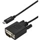 StarTech.com 10ft/3m USB C to VGA Cable - 1080p USB Type C DP Alt Mode to VGA Video Display Adapter Monitor Cable - Works w/ Thu