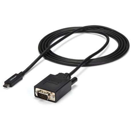 StarTech.com 6ft/2m USB C to VGA Cable - 1920x1200/1080p USB Type C DP Alt Mode to VGA Video Monitor Adapter Cable -Works w/ Thu