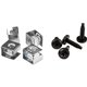 StarTech.com Server Rack Screws and Clip Nuts - 10-32 - Rack Mount Screws and Slide-On Cage Nuts - Clip Nuts and Screws - 50 Pac