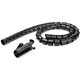 StarTech.com 1.5m / 4.9ft Cable Management Sleeve - Spiral - 25mm / 1" Diameter - W/ Cable Loading Tool - Expandable Coiled Cord