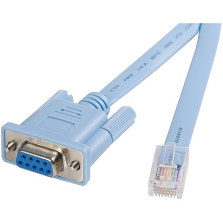 StarTech.com Cisco console router cable - RJ45 (m) - DB9 (f) - 6 ft - Connecting your computer's serial port to the RJ45 console