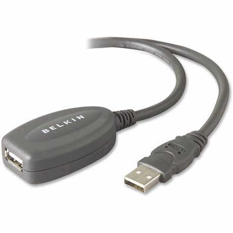 Belkin Active Extension Cable - 16 ft USB Data Transfer Cable - First End: 1 x USB 1.1 Type A - Male - Second End: 1 x USB 1.1 T