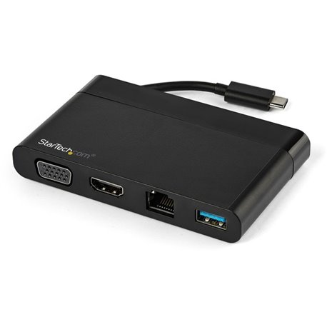 StarTech.com USB C Multiport Adapter with HDMI, VGA, Gb Ethernet & USB - USB C to 4K HDMI or 1080p VGA Adapter Mini Dock Hub - T