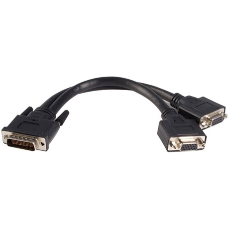 StarTech.com LFH 59 Male to Dual Female VGA DMS 59 Cable - Connect two VGA monitors to your DMS / LFH graphics card. - 1ft dms 5