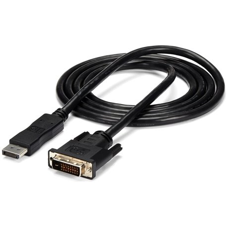 StarTech.com 6ft (1.8m) DisplayPort to DVI Cable, DisplayPort to DVI Adapter Cable, DP to DVI-D Converter, Replaced by DP2DVI2MM