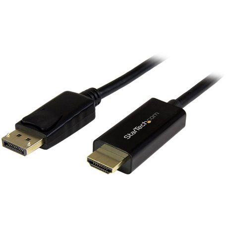 StarTech.com 3ft (1m) DisplayPort to HDMI Cable, 4K 30Hz Video, DP 1.2 to HDMI Adapter Cable Converter for HDMI Monitor/Display,