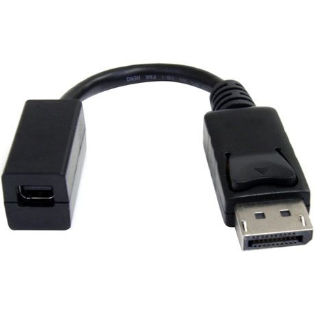 StarTech.com 6in (15cm) DisplayPort to Mini DisplayPort Cable, 4K x 2K Video, DP Male to Mini DP Female Adapter Cable, DP to mDP