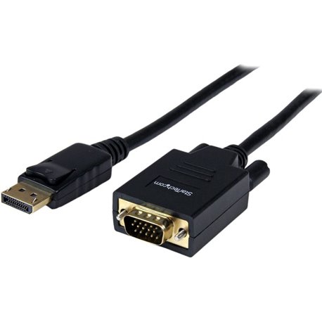 StarTech.com 6ft (1.8m) DisplayPort to VGA Cable, Active DisplayPort to VGA Adapter Cable, 1080p Video, DP to VGA Monitor Conver