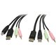 StarTech.com 6 ft 4-in-1 USB DisplayPort KVM Switch Cable - Connect high resolution DisplayPort video, USB, and audio all in one