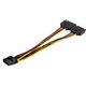 StarTech.com Dual SATA to LP4 Power Doubler Cable Adapter, SATA to 4 Pin LP4 Internal PC Peripheral Power Supply Connector, 9 Am