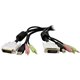 StarTech.com 10 ft 4-in-1 USB DVI KVM Switch Cable with Audio - Connect high resolution DVI video, USB, and audio all in one cab