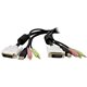 StarTech.com 15 ft 4-in-1 USB DVI KVM Switch Cable with Audio - Connect high resolution DVI video, USB, and audio all in one cab