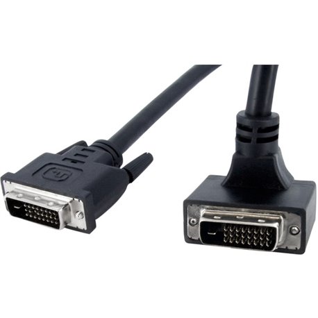 StarTech.com 6 ft 90 Degree Down Angled DVI-D Monitor Cable - M/M - Provides a high speed, crystal clear connection between your