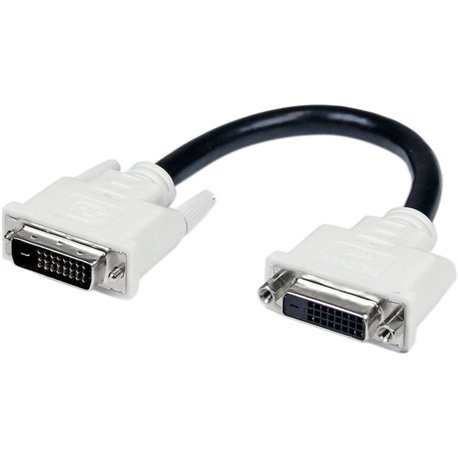 StarTech.com 6in DVI-D Dual Link Digital Port Saver Extension Cable M/F - Extend a DVI-D port by 6in, to prevent unnecessary str