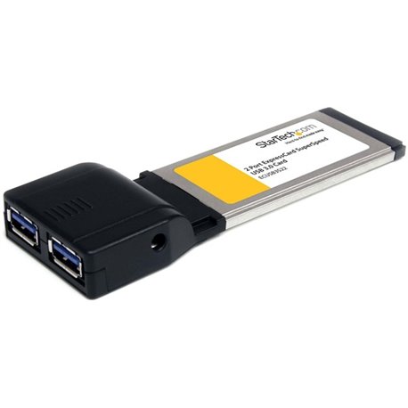 StarTech.com 2 Port ExpressCard SuperSpeed USB 3.0 Card Adapter with UASP Support - 5Gbps - Add 2 USB 3.0 ports to your Laptop t