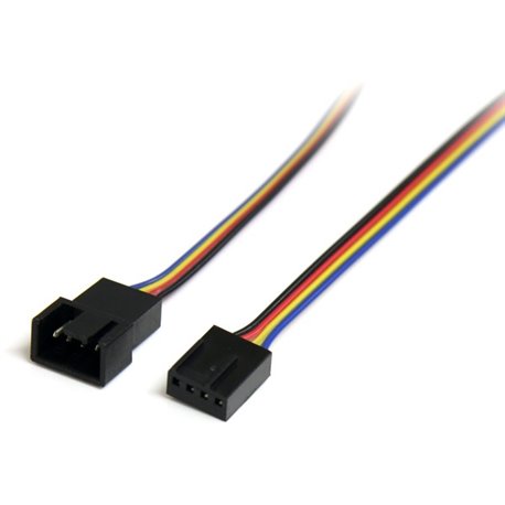 StarTech.com 12in 4 Pin Fan Power Extension Cable - Extend the connection distance of a 4-pin cooling fan by 12 inches - 1ft cas