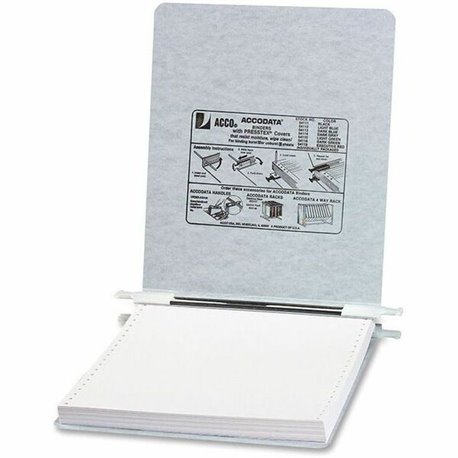 ACCO PRESSTEX Unburst Sheet Covers - 6" Binder Capacity - 9 1/2" x 11" Sheet Size - Light Gray - Recycled - Retractable Filing H