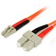 StarTech.com 5m Fiber Optic Cable - Multimode Duplex 62.5/125 LSZH Fiber Jumper Cord - LC/SC - Connect fiber network devices for