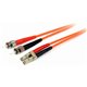 StarTech.com 1m Fiber Optic Cable - Multimode Duplex 62.5/125 LSZH Fiber Jumper Cord - LC/ST - Connect fiber network devices for