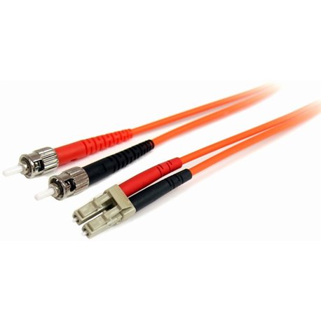 StarTech.com 10m Fiber Optic Cable - Multimode Duplex 62.5/125 LSZH Fiber Jumper Cord- LC/ST - Connect fiber network devices for