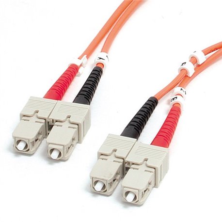 StarTech.com 1m Fiber Optic Cable - Multimode Duplex 62.5/125 - LSZH - SC/SC - OM1 - SC to SC Fiber Patch Cable - Connect fiber 