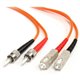 StarTech.com 1m Fiber Optic Cable - Multimode Duplex 62.5/125 - LSZH - ST /SC - OM1 - ST to SC Fiber Patch Cable - Connect fiber