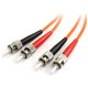 StarTech.com 1m Fiber Optic Cable - Multimode Duplex 62.5/125 - LSZH - ST/ST - OM1 - ST to ST Fiber Patch Cable - Connect fiber 