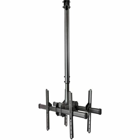 StarTech.com Dual TV Ceiling Mount, Back-to-Back Hanging Dual Screen VESA Pole Mount for 32"-75" TVs - Height Adjustable Telesco