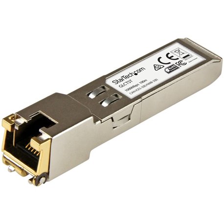 StarTech.com Cisco GLC-T Compatible SFP Module - 1000BASE-T - 1GE Gigabit Ethernet SFP SFP to RJ45 Cat6/Cat5e Transceiver - 100m