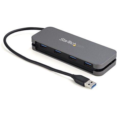 StarTech.com 4 Port USB 3.0 Hub, 4x USB-A, 5Gbps Laptop/Desktop USB Type-A Hub, USB Bus Powered, 28cm Long Cable with Cable Mana