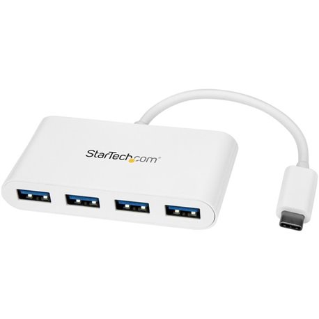 StarTech.com 4 Port USB C Hub with 4x USB-A (USB 3.0 SuperSpeed 5Gbps) - USB Bus Powered - Portable/Laptop USB Type-C Adapter Hu