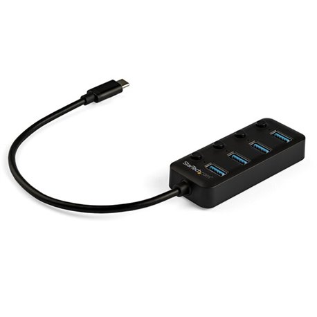 StarTech.com 4 Port USB C Hub - 4x USB 3.0 Type-A with Individual On/Off Port Switches - SuperSpeed 5Gbps USB 3.2 Gen 1 - Bus Po