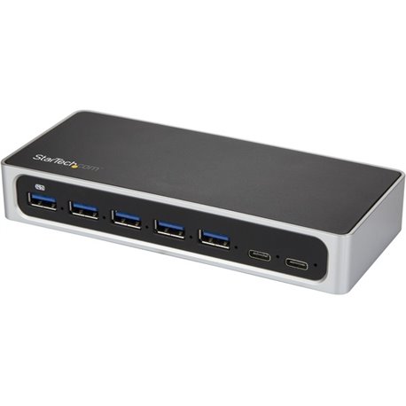 StarTech.com 7 Port USB C Hub with Fast Charge - 5x USB-A & 2x USB-C (USB 3.0 SuperSpeed 5Gbps) - USB 3.2 Gen 1 Adapter Hub - Se