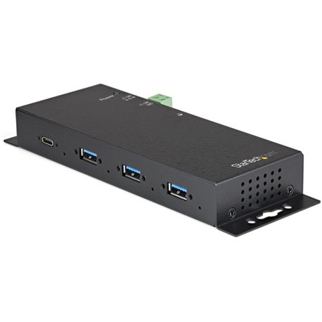 StarTech.com 4 Port USB C Hub 10Gbps - Metal Industrial USB 3.2 Gen 2 Type-C Hub - 3A/1C - USB-C or USB-A Host - Mountable - ESD