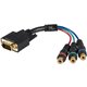 StarTech.com Cable adapter - RCA breakout - HD15 (m) - component (f) - 6in - Connect a VGA output (video card, etc.) to a displa