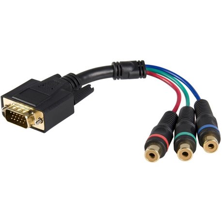 StarTech.com Cable adapter - RCA breakout - HD15 (m) - component (f) - 6in - Connect a VGA output (video card, etc.) to a displa