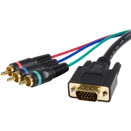 StarTech.com Cable adapter - RCA breakout - HD15 (m) - component (f) - 3 ft - Connect a VGA output (video card, etc.) to a displ