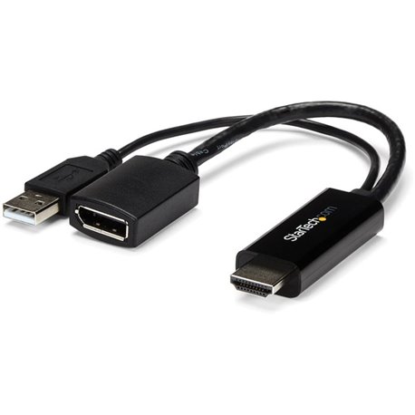 StarTech.com HDMI to DisplayPort Adapter - 4K 30Hz - HDMI to DisplayPort Converter - Compact HDMI to DP Adapter - USB-Powered - 