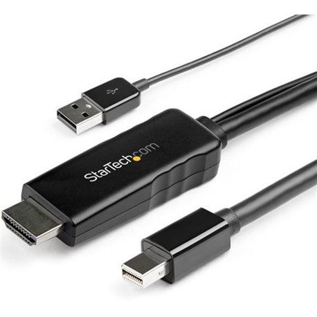 StarTech.com 10 ft. (3 m) HDMI to DisplayPort Cable - 4K 30Hz - USB-powered - Active HDMI to DisplayPort Cable (HD2DPMM10) - Thi