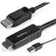 StarTech.com 6ft (2m) HDMI to DisplayPort Cable 4K 30Hz - Active HDMI 1.4 to DP 1.2 Adapter Cable with Audio - USB Powered Video